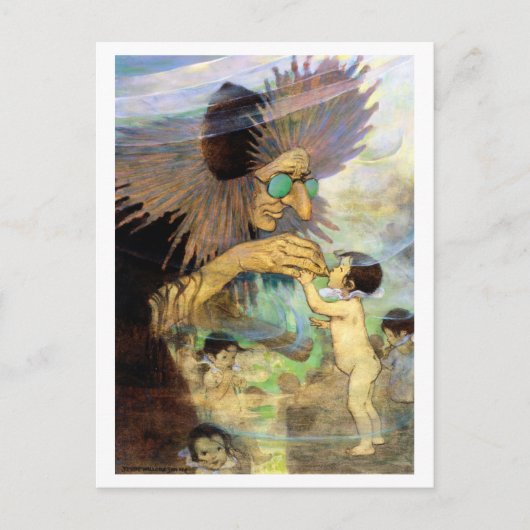 Water Baby and Fairy, Jessie Willcox Smith Postkarte (Vorderseite)
