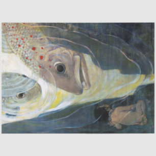 Water Baby and Fish, Jessie Willcox Smith Seidenpapier