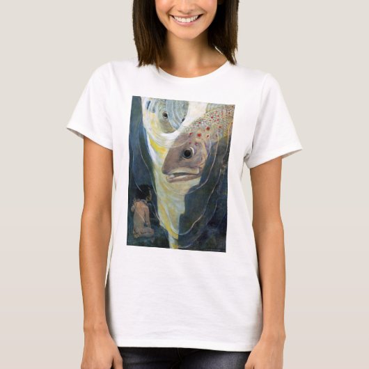 Water Baby and Fish, Jessie Willcox Smith T-Shirt (Vorderseite)