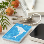 Water Baby Dolphin Wave Schlüsselanhänger (Vorderseite rechts)