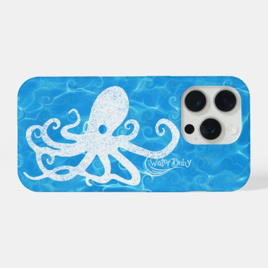 Water Baby Octopus Wave Case iPhone Hülle (Rückseite (Horizontal))
