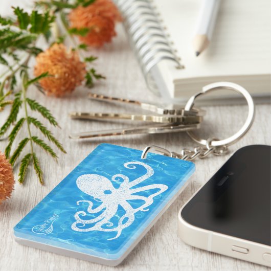 Water Baby Octopus Wave Schlüsselanhänger (Vorderseite rechts)