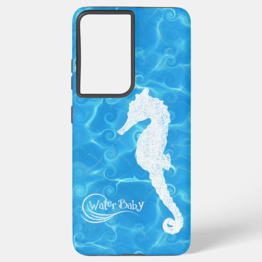 Water Baby Seahorse Wave Case Samsung Galaxy Hülle (Rückseite)