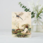 Water Baby und Dragon Fly Postkarte (Stehend Vorderseite)
