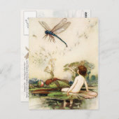 Water Baby und Dragon Fly Postkarte (Vorne/Hinten)
