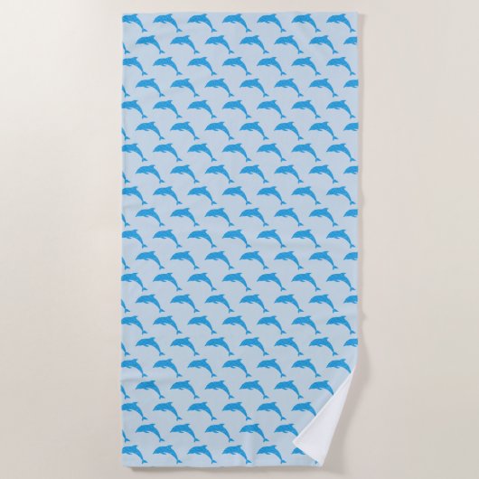 Water Baby - Water Dolphin Beach Blanket Strandtuch (Vorderseite)