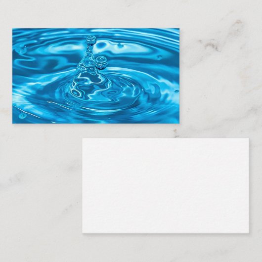 Water Background - Blue Visitenkarte (Vorne/Hinten)