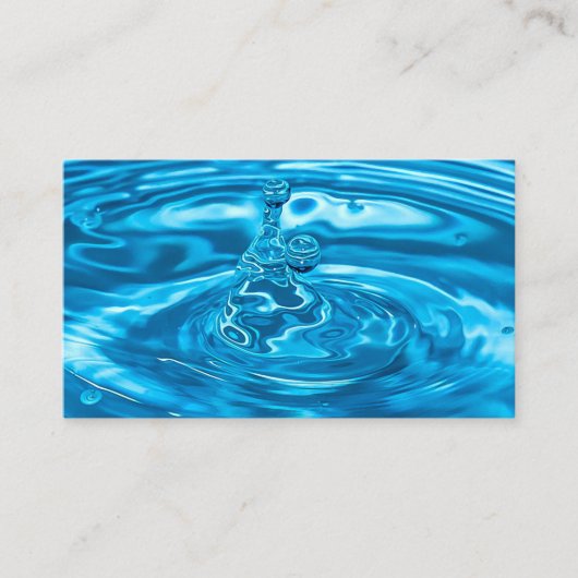 Water Background - Blue Visitenkarte (Vorderseite)