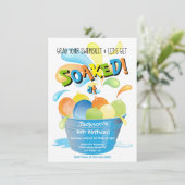 Water Balloon Birthday Party Einladung (Stehend Vorderseite)