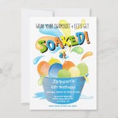 Water Balloon Birthday Party Einladung (Vorderseite)