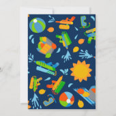 Water Balloon Pool Party Kinder Sommer Geburtstag Einladung (Rückseite)