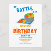 Water Balloon Pool Party Kinder Sommer Geburtstag Postkarte (Vorderseite)