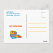 Water Balloon Pool Party Kinder Sommer Geburtstag Postkarte (Rückseite)