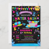 Water Bash Girl Sommer Geburtstagsparty Einladung (Vorderseite)