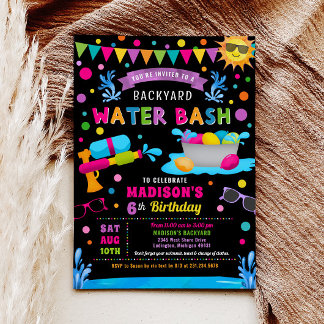 Water Bash Girl Sommer Geburtstagsparty Einladung
