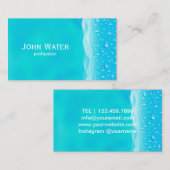 Water Beruflich Mini Business Card Visitenkarte (Vorne/Hinten)