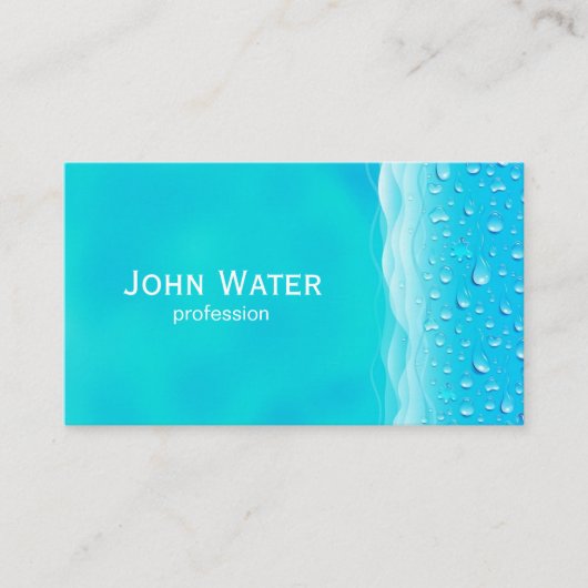 Water Beruflich Mini Business Card Visitenkarte (Vorderseite)