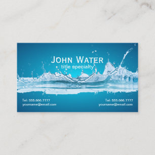 Water Beruflich Mini Business Card Visitenkarte