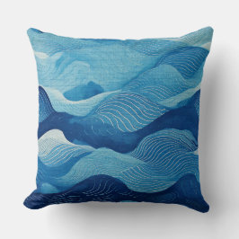 water blue pattern kissen