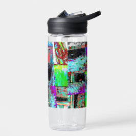 Water Bottle – Abstract Grid Trinkflasche
