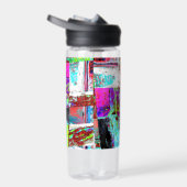 Water Bottle – Abstract Grid Trinkflasche (Rechts)