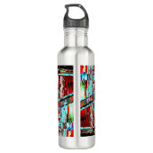 Water Bottle – Collapse Reflection Abstract Design Edelstahlflasche (Rückseite)
