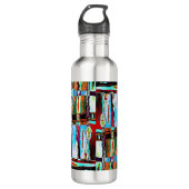 Water Bottle – Collapse Reflection Abstract Design Edelstahlflasche (Vorderseite)