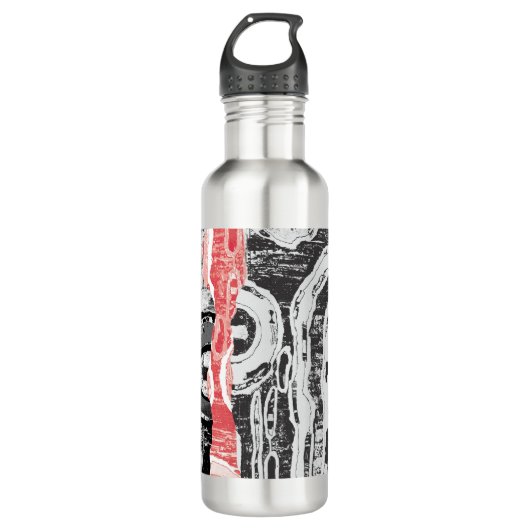 Water Bottle – Friction Lands Abstract Design Edelstahlflasche (Vorderseite)