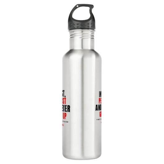 Water Bottle - Never Stop Edelstahlflasche (Vorderseite)