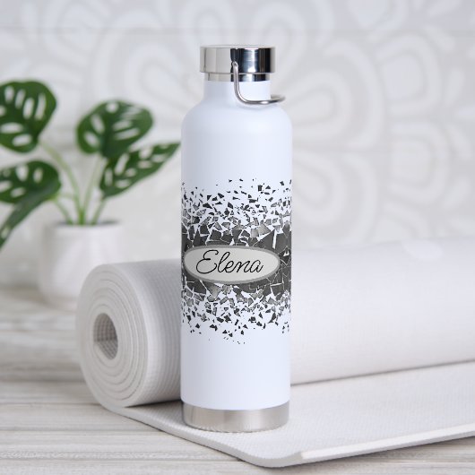 Water Bottle personalizado con trozos  dispersos  Trinkflasche (Yoga)