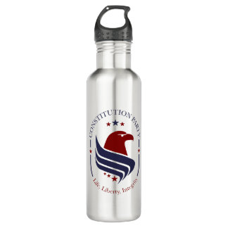 Water bottle, stainless steel, Constitution Party  Edelstahlflasche