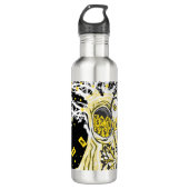 Water Bottle – Urban Tree Owl & Wealth Surreal Pop Edelstahlflasche (Vorderseite)