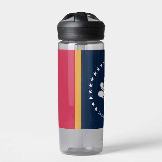 Water bottle with flag of Mississippi, USA Trinkflasche (Vorderseite)