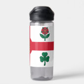 Water bottle with flag of Montreal, Quebec, Canada Trinkflasche (Rückseite)