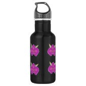 Water Bottle with Floral Pattern and Mother's Day Edelstahlflasche (Rückseite)
