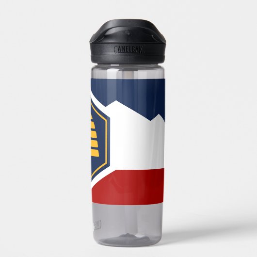 Water bottle with new flag of Utah, USA Trinkflasche (Rückseite)