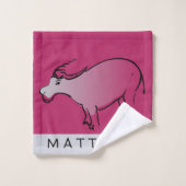 Water Buffalo Illustration 2 Chinesischer Ox Year Badhandtuch Set (Waschlappen)