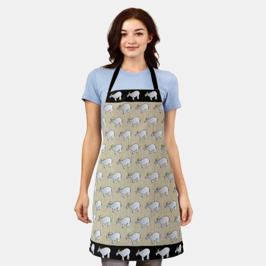 Water Buffalo Illustration Chinesisch Ox Year MAp Schürze (Getragen)