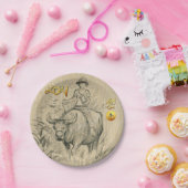 Water Buffalo Kid Chinesisch Ox Year 2021 PP Pappteller (Party)