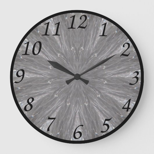 Water Clock - Natural Große Wanduhr (Vorderseite)