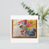 Water Color Mixing Postcard Einladung (Stehend Vorderseite)