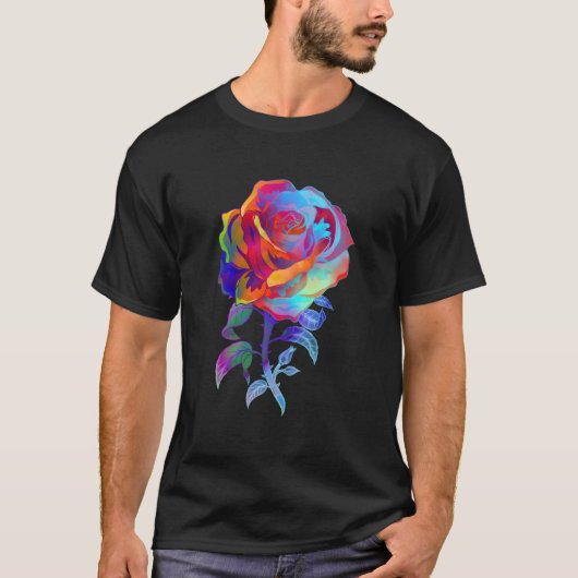 Water Color Rose Garden Gardener Botanist Flowers  T-Shirt (Vorderseite)