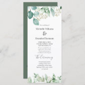 Water colored for wedding Eucalyptus Programm (Vorne/Hinten)