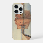 Water colour painting style image of Paphos Castle iPhone Hülle (Rückseite)