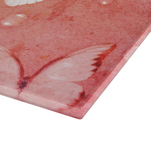 Water Dew and Butterflies Schneidebrett (Ecke)