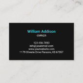 Water Drop Blue Car Wash Professional Visitenkarte (Rückseite)