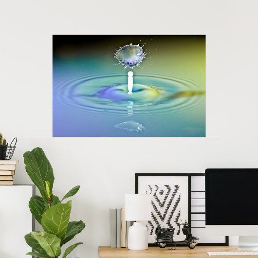 Water Drop Collision Poster (Heimbüro)