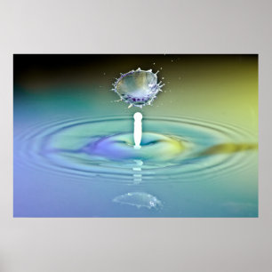 Water Drop Collision Poster