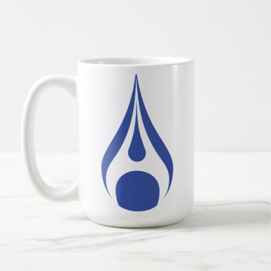 Water Drop design on  white mug Kaffeetasse (Links)