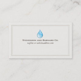 "Water Drop Plumber Business Card" Visitenkarte